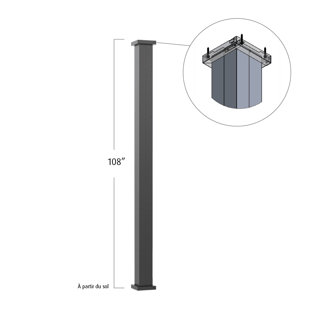 Colonne Lisse 5 1/2 x 5 1/2 PO – Image 2